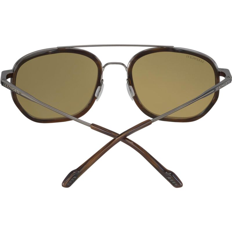 BORON, Brown Buffalo Acetate with Shiny Gunmetal Metal-Mineral Polarized 555nm Blue Cat 2 to 3, hi-res image number null
